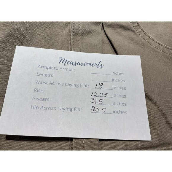 Cabelas Hiker Pant Size 36x32 (31.5 Msmt) Tan 7 Pocket Zip Button Closure - Picture 13 of 13